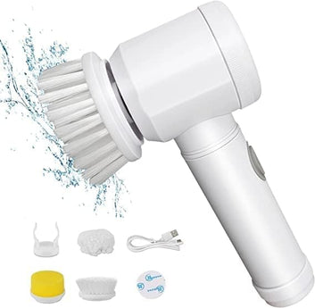 Electric Cleaning Brush, Electric Rotary Cleaning Brush with 3 Brush Heads Insulator Polisher Bathroom Shower Tub Kitchen Stove Floor Car